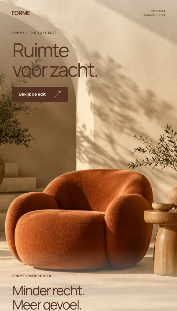 E-maildesignconcept FORME: Collectie-edit