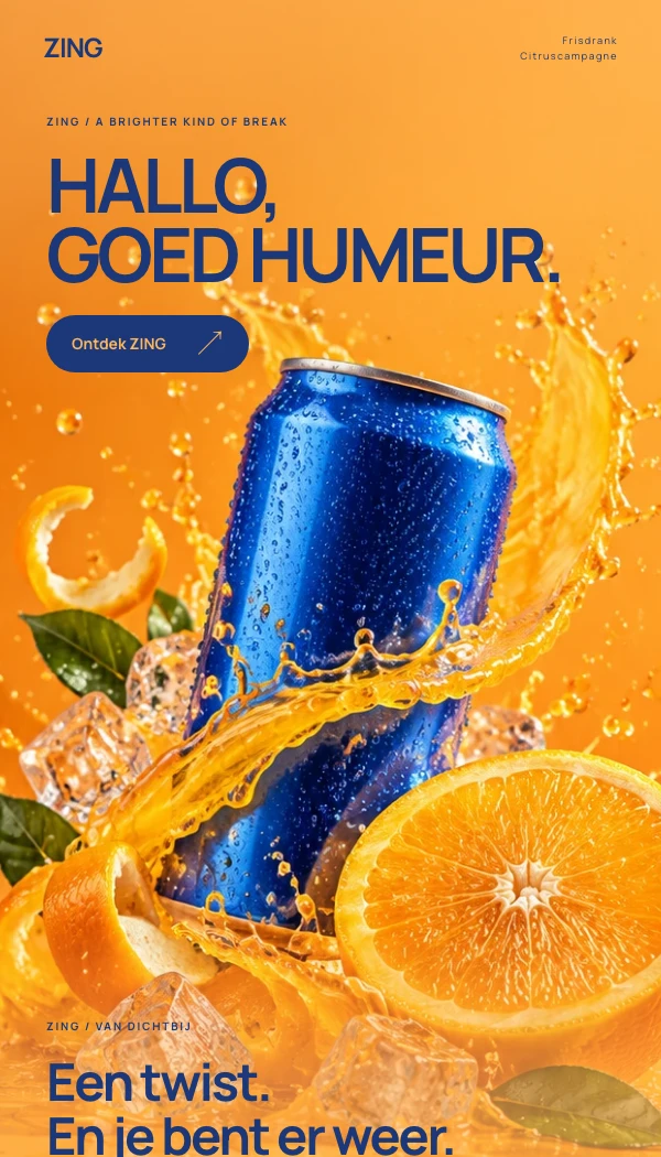 E-maildesignconcept ZING: Citruscampagne