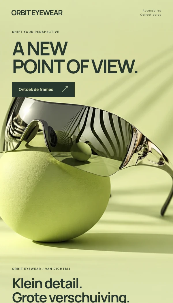 E-maildesignconcept ORBIT EYEWEAR: Collectiedrop