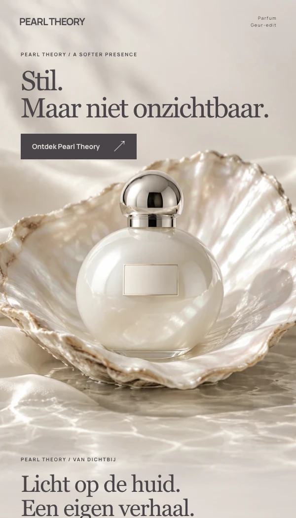 E-maildesignconcept PEARL THEORY: Geur-edit